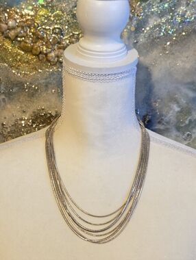 The Limited Multi-Strand Silver Tone Layered Necklace
